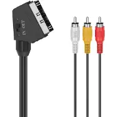 Hama Câble vidéo, fiche péritel mâle - 3 f. RCA mâles (vidéo/stéréo), 1,5m