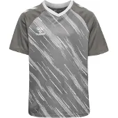 Hummel T-Shirt fonctionnel gris / gris foncé / blanc