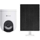 Ezviz Pack Caméra de surveillance connectée HB8 Lite 4G extérieure Blanc + panneau solaire