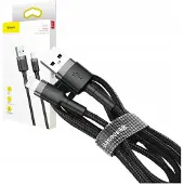 Baseus Câble Lightning Usb Cafule 2,4A 0.5M (Szaro-Czarny)