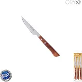 A Forged Tool Couteau à Steak Montana Lame en acier inoxydable 9 cm. Manche en bois (Blister 3 Pièces)