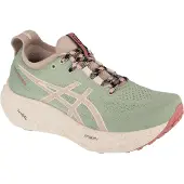 Asics Femmes, Chaussures de course à pied, GEL-NIMBUS 26 Chaussure de course à pied Trail Femme (37), Vert, Rose, Beige