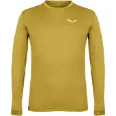 Salewa T-shirt à manches longues PUEZ MELANGE DRY, couleur olive. Tailles disponibles : M