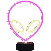 Manta SNL86PK Style Neon Lights UFO Pink (Multicolore, 19.60 cm, Intérieur)