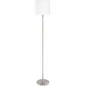 Eglo Pasteri Lampadaire 158cm avec abat-jour en tissu blanc
