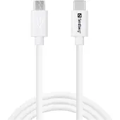 Sandberg 136-74, 1 m, USB C, micro-USB B, blanc
