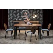 Halmar Table PEDRO noyer / noir