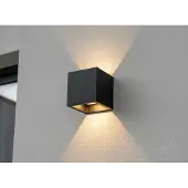 Artdelight Applique murale design Cube carré noir