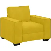 vidaXL Fauteuil jaune 100x78x84 cm Velours