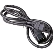 Akyga Câble d'alimentation (1x prise d'appareil froid C19 - 1x prise d'appareil froid C14 (1.80 m), Câble d'alimentation, Noir