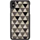Ikins SmartPhone case iPhone XS Max pyramid black (Apple iPhone XS Max), Coque pour téléphone portable, Noir