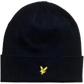 Lyle & Scott Bonnet en laine mélangée, bleu marine - Taille unique - Homme