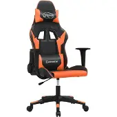 vidaXL Chaise de jeu noir et orange similicuir