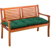 Detex Coussin pour banc de jardin vert 110x50x8cm