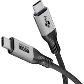 Goobay Câble USB-C avec gaine textile, USB4, 240 W, 40 Gbit/s, Power D