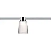 Paulmann URail, plafonnier Safira, 1x5,2W, chromé/transparent/satiné, 230V, métal/acrylique