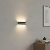 Artdelight Lampe murale indirecte Malibu Haut-bas - noir