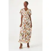 Garcia Q40087 Short Sleeve Long Dress Multicolore XS Femme