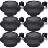 vidaXL 6x lampe d'extérieur kit d'éclairage solaire lumière de clôture noir