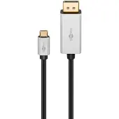 Goobay 60176 Displayport To Usb-c Cable Argenté