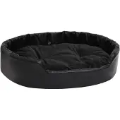 vidaXL Lit pour chien noir 90x79x20 cm peluche et similicuir