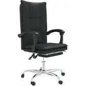 vidaXL Chaise de bureau avec fonction chaise longue noir similicuir