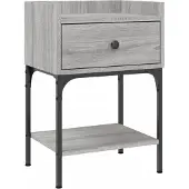 vidaXL Table de chevet sonoma gris 40,5x31x60 cm bois d'ingénierie