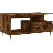 vidaXL Table basse chêne fumé 90x49x45 cm bois composite