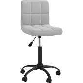 vidaXL Chaise de bureau Pivotante Gris clair Velours