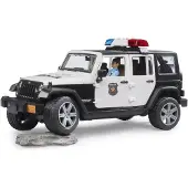 BRUDER JEEP WRANGLER UNLIMITED RUBICON POLICE - BRUDER - Avec Policier et Module Son et Lumière - Echelle 1:16e