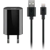 Goobay Kit de recharge Apple Lightning Adaptateur secteur 1 A avec câble Apple Lightning blanc 1 m (1 Softpack)