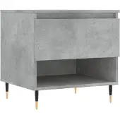vidaXL Table basse gris béton 50x46x50 cm Bois composite
