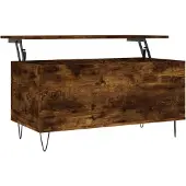 vidaXL Table basse chêne fumé 90x44,5x45 cm Bois composite
