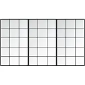 vidaXL Miroirs muraux 3 pcs noir 100x60 cm métal