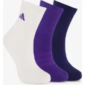 Adidas Chaussettes de sport 'CUSHIONED SPORTSWEAR CREW 3 PAIR PACK' bleu foncé / violet / blanc