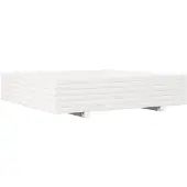 vidaXL Jardinière blanc 110x110x26,5 cm bois de pin massif