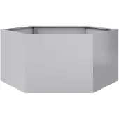 vidaXL Jardinière hexagone 104x90x45 cm acier galvanisé