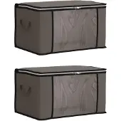 vidaXL : Boîtes de rangement avec fenêtre transparente sur le côté, lot de 2, 61,6 litres