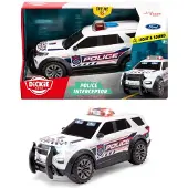 Dickie Toys Voiture de Police Interceptor Ford Dickie SOS - Jouet Réaliste