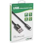 InLine - Câble Lightning - USB prise pour Lightning prise - 1 m - noir - pour Apple iPad/iPhone/iPod (Lightning)