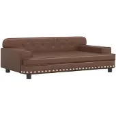 vidaXL Lit pour chien Marron 90x53x30 cm similicuir