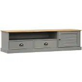 vidaXL Armoire TV VIGO Gris 156x40x40 cm Pin massif