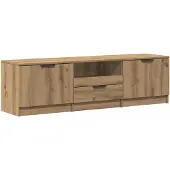 vidaXL Armoire TV Artisan-Chêne 140x35x40 cm Matériau dérivé du bois