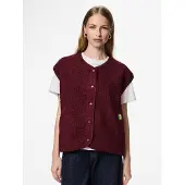 Pieces Gilet 'PCKatty' rouge carmin