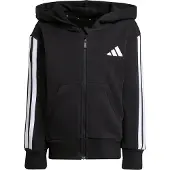 Adidas Veste de survêtement 'ESSENTIALS FULL ZIP' noir / blanc