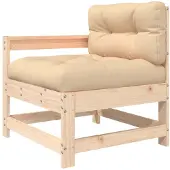 vidaXL Chaise de jardin avec coussin pin massif