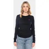 Levi's T-shirt 'Essential Housemark Long Sleeve Tee' rouge / noir / blanc