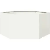 vidaXL Jardinière blanc hexagone 104x90x45 cm acier