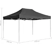 vidaXL Tente de réception professionnelle pliable aluminium 4,5x3 m anthracite