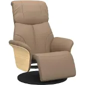 vidaXL Fauteuil relax avec repose-pieds Cappuccino-Brun Similicuir